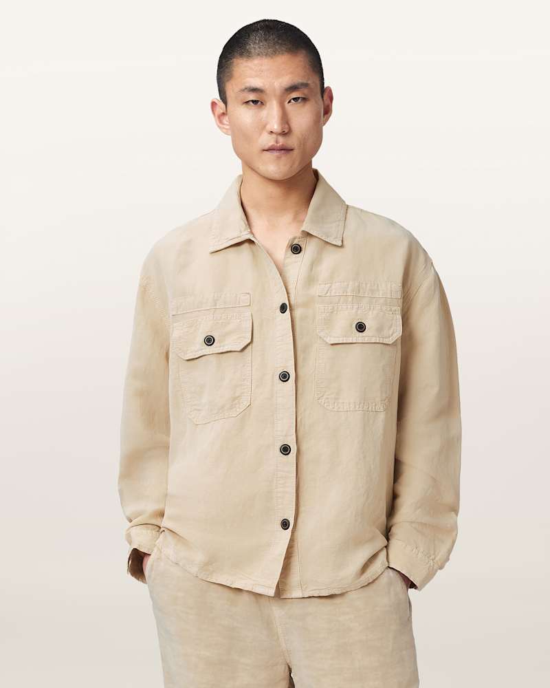 Korten Linen Blend Relaxed Fit Shacket