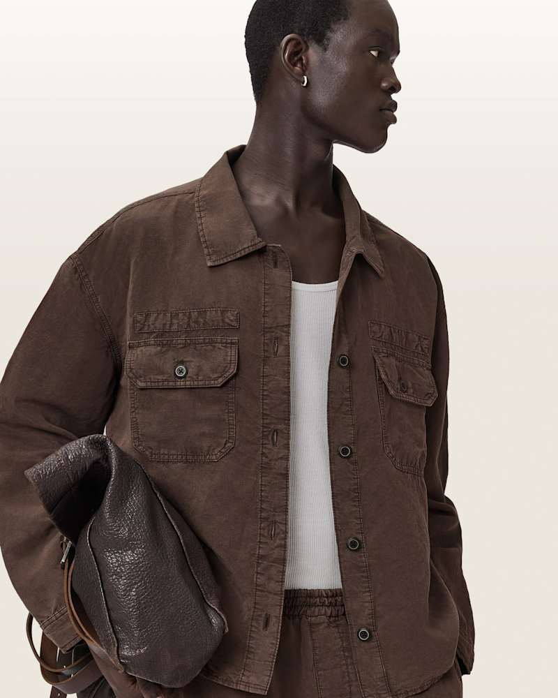 Korten Linen Blend Relaxed Fit Shacket