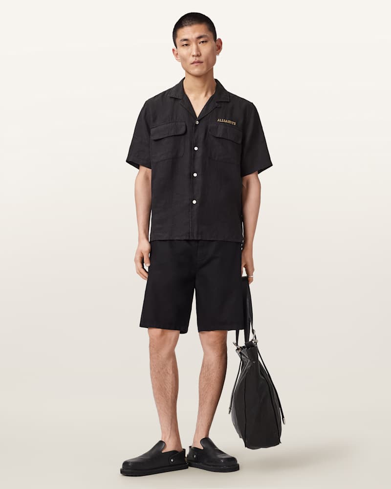 Corbett Relaxed Fit Linen Blend Shorts