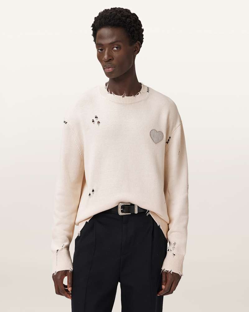 Theo Distressed Embroidered Jumper