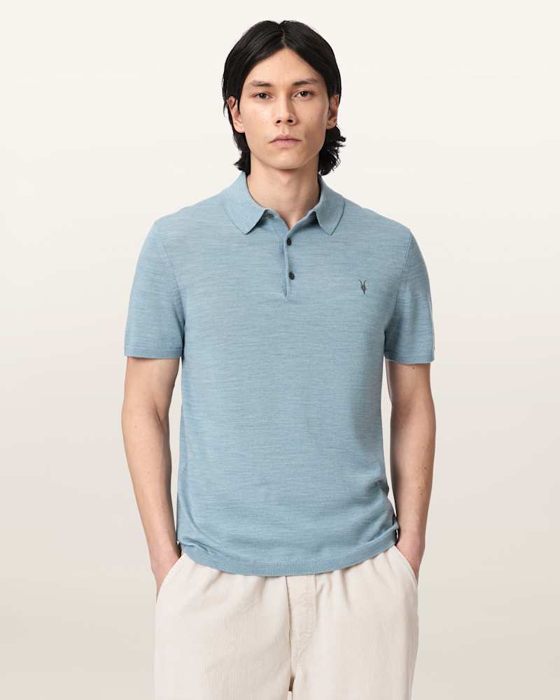 Mode Merino Short Sleeve Ramskull Polo Shirt