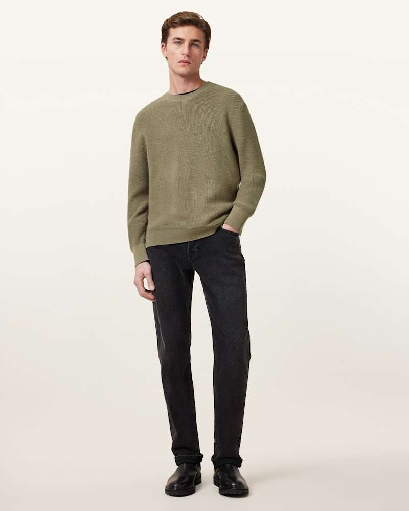 Aspen Waffle Texture Crew Neck Ramskull Jumper