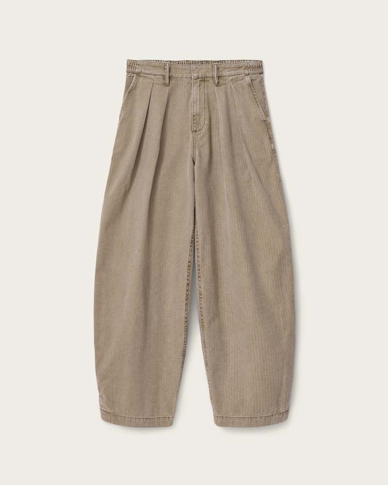 Becco Tapered Leg Pleated Trousers