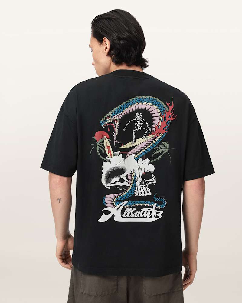 Snakepit Oversized Short Sleeve Graphic T-Shirt 