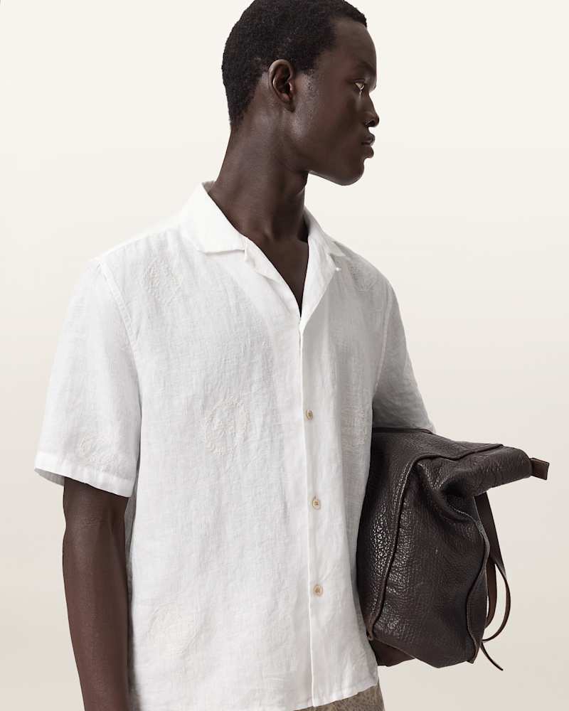Sepal Short Sleeve Boxy Linen Shirt