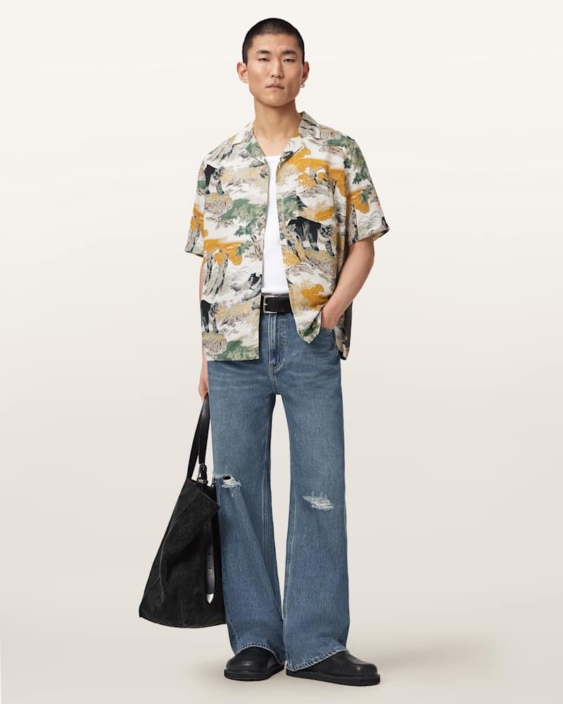 Wader Short Sleeve Linen Blend Shirt