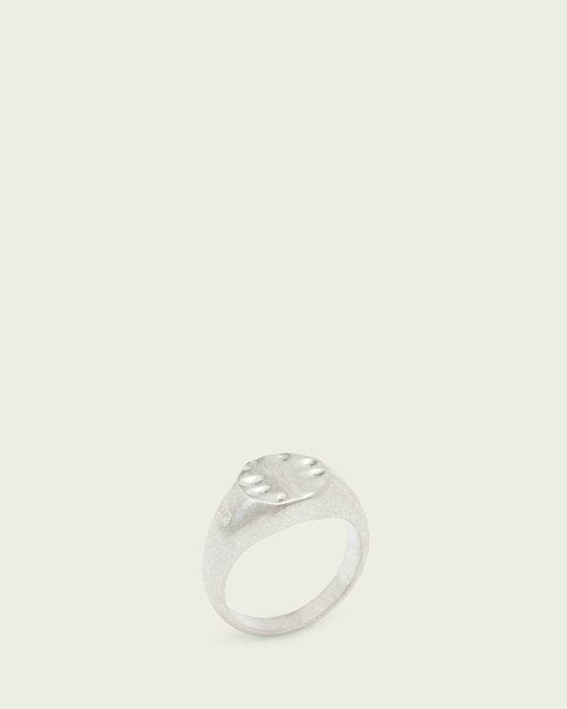 Jake Oval Textured Signet Ring