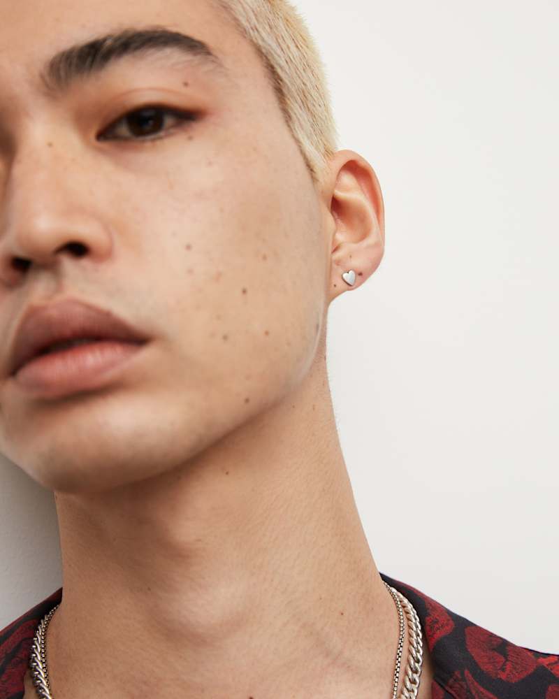 Amor Sterling Silver Stud Earring