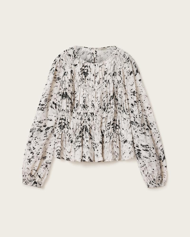 Melani Round Neck Gathered Top