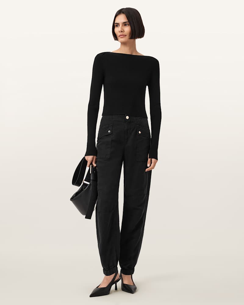 Val Cargo Linen Blend Trousers