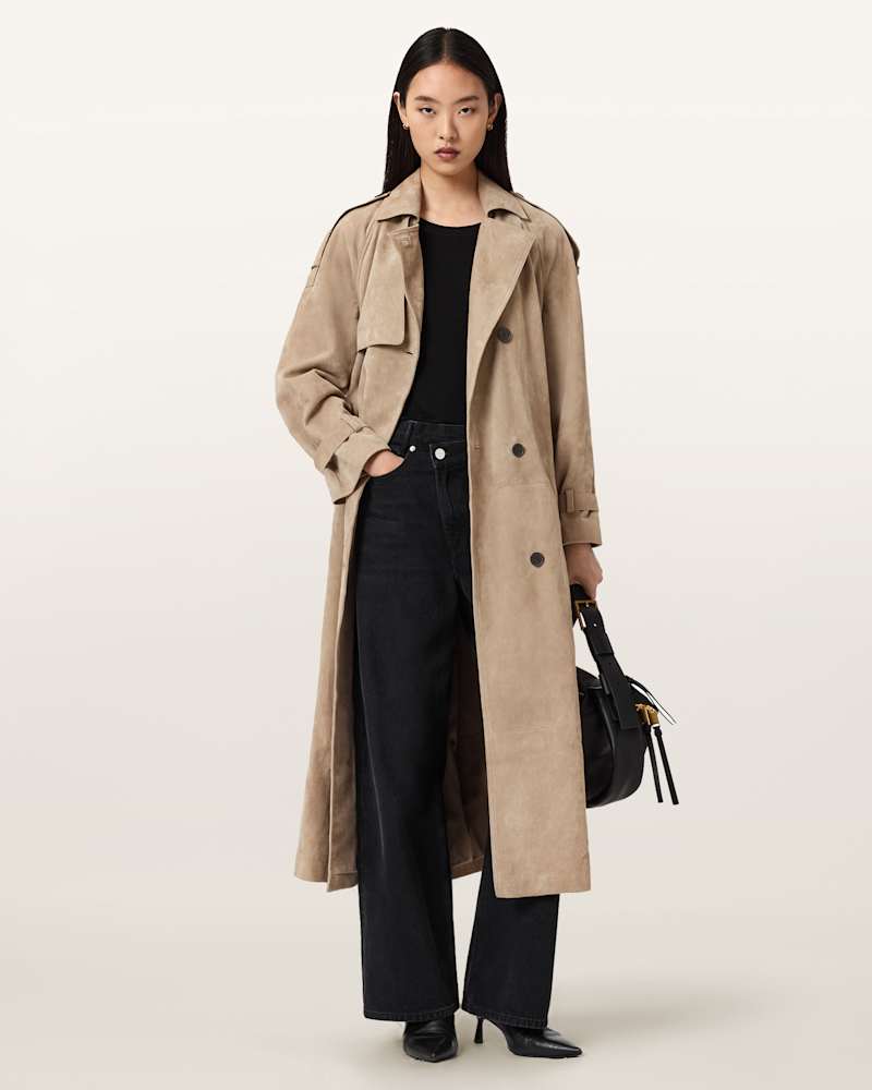Reed Suede Trench Coat