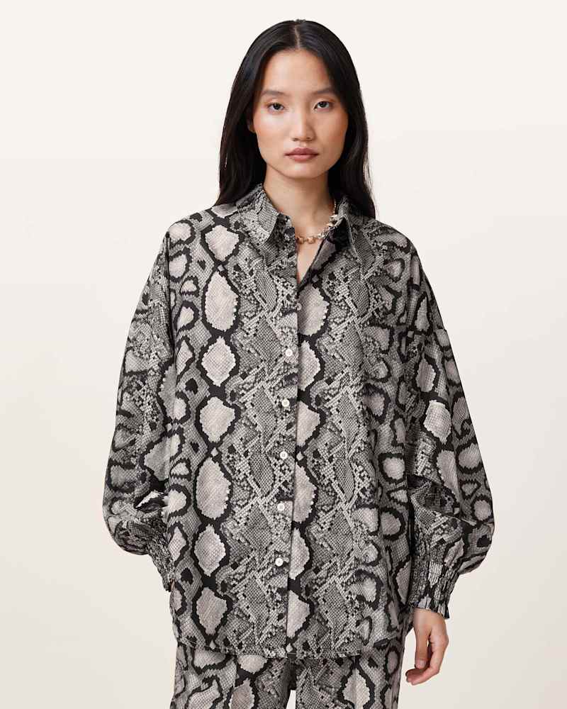 Charli Snake Print Long Sleeve Shirt