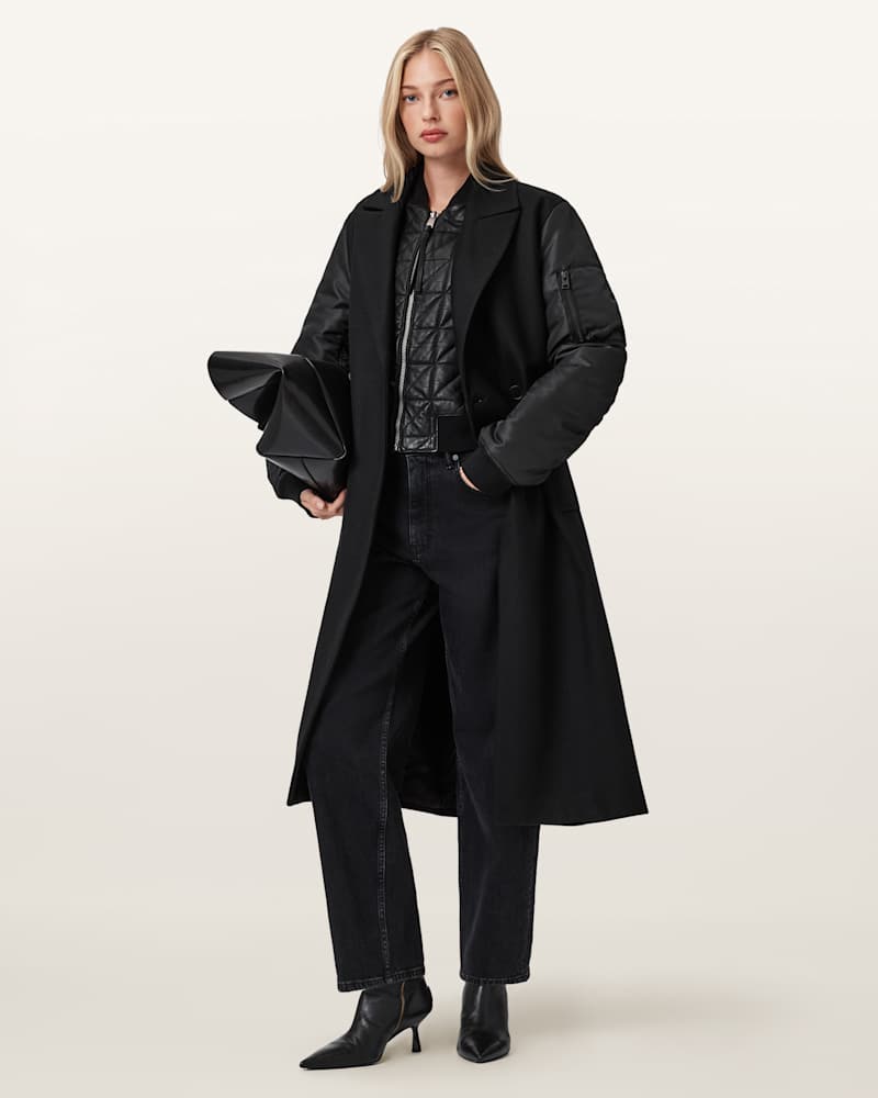 Paulah Wool Blend Double Breasted Coat