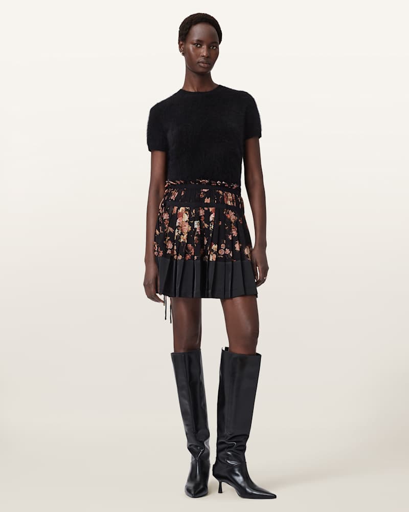 Saffron Satin Mini Skirt