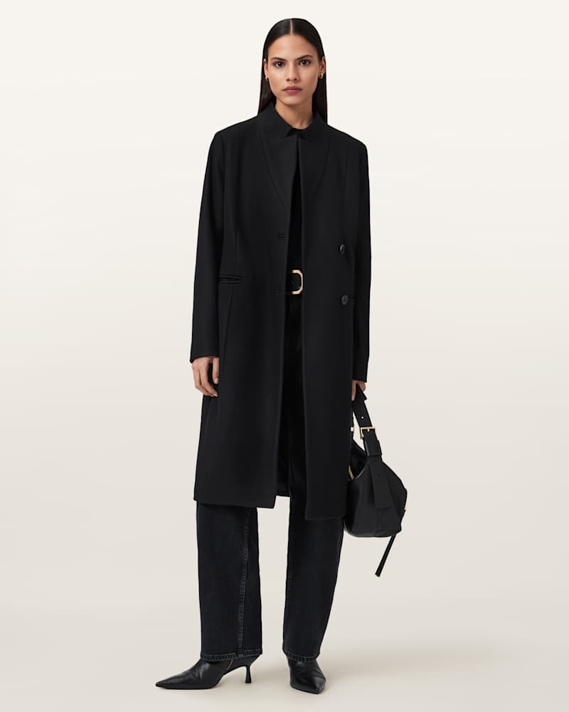 Sidney Wool Cashmere Blend Tailored Coat