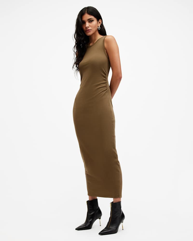 Katarina Boat Neck Bodycon Fit Maxi Dress