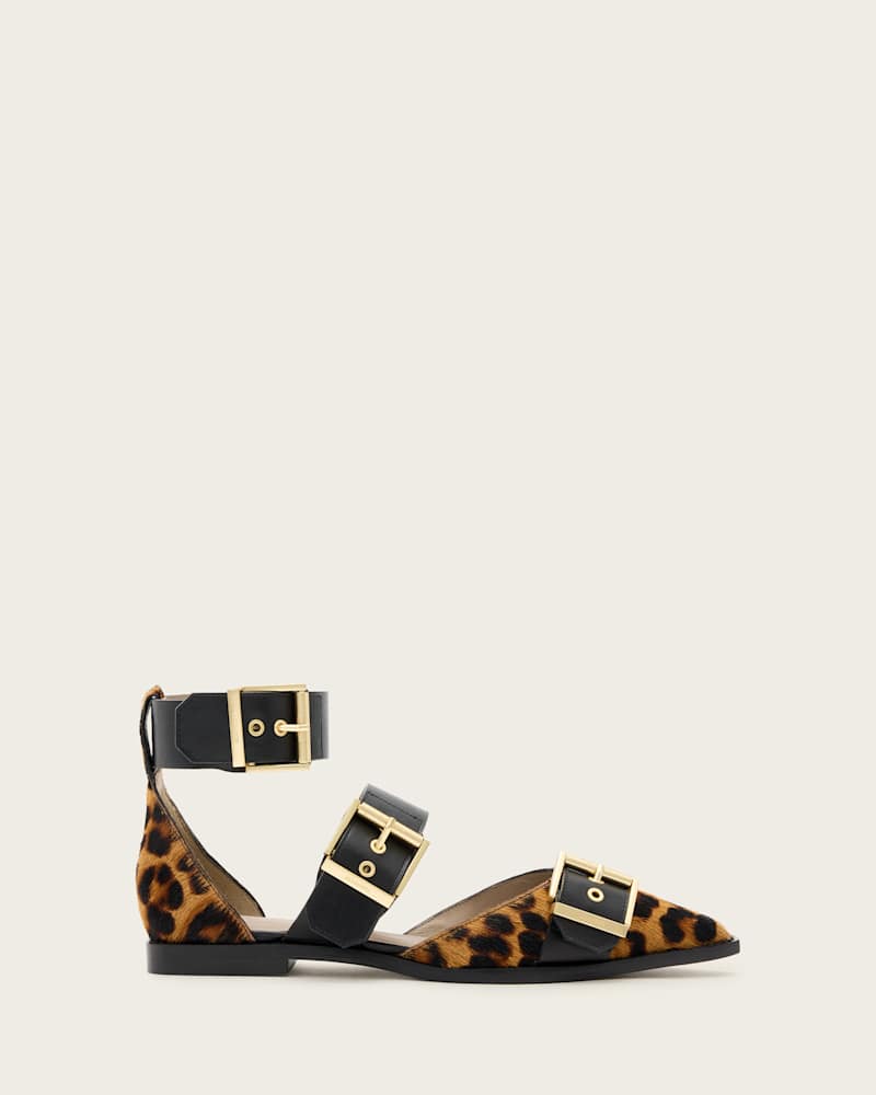 Sutton Leopard Print Pointed Toe Shoes