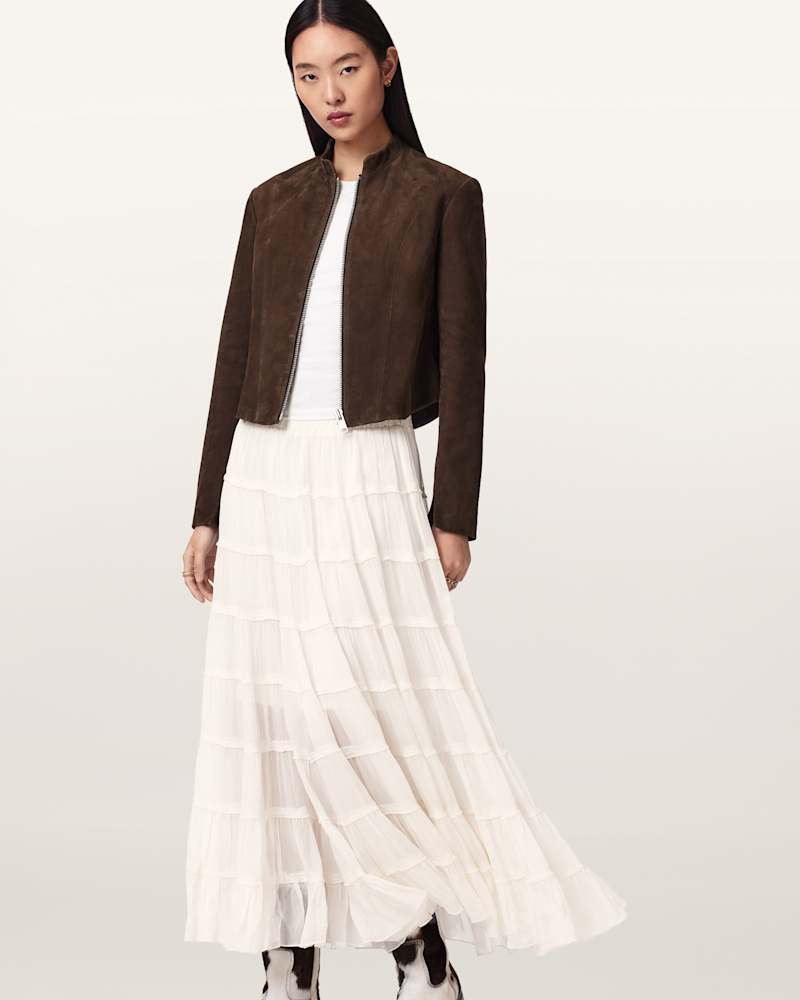 Eva Tiered Midi Skirt