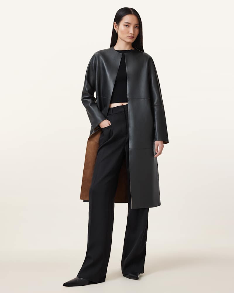 Selby 2-In-1 Reversible Suede Mac Coat