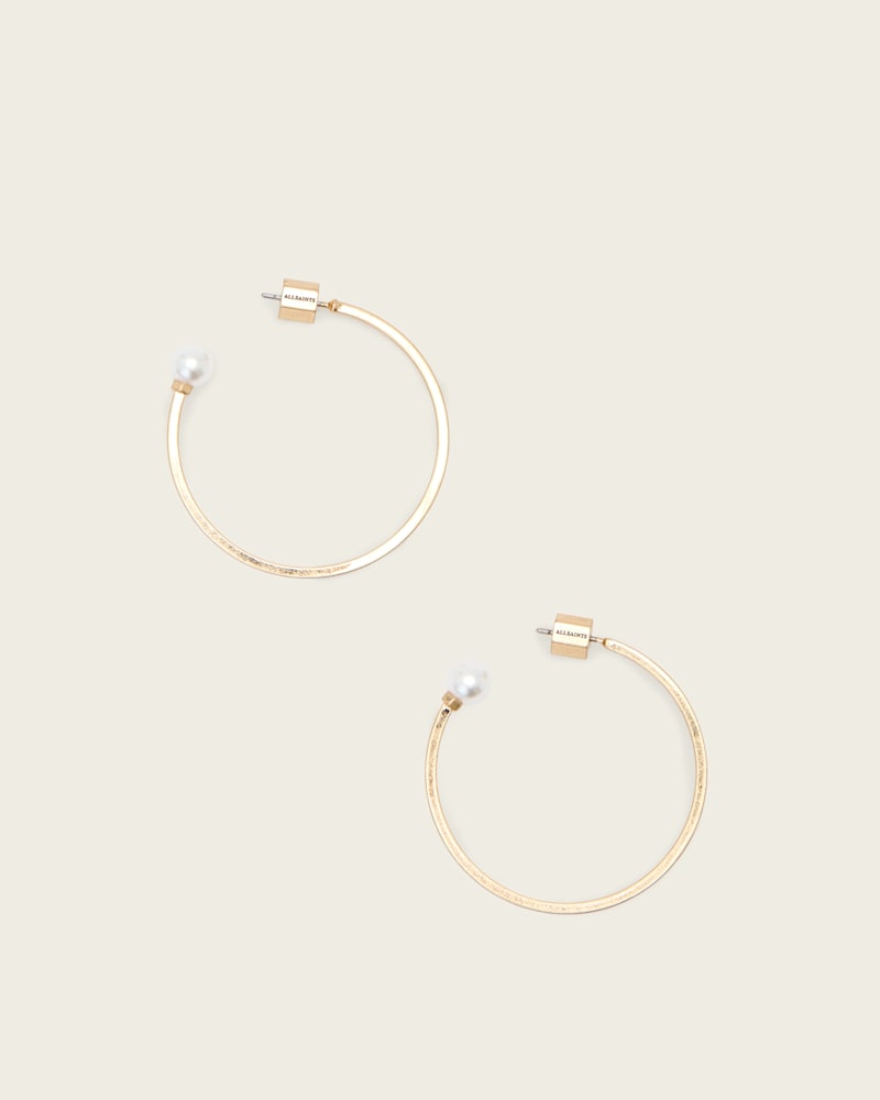 Hazel Pearl Hoop Earrings