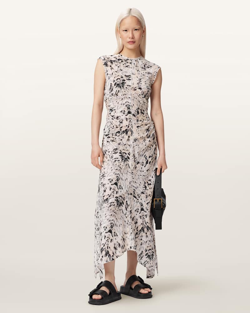 Noor Asymmetric Sleeveless Maxi Dress