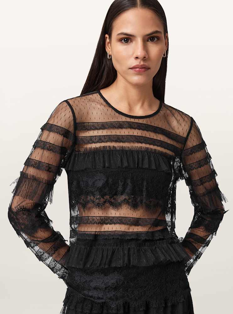 Arlea Tulle Lace Top