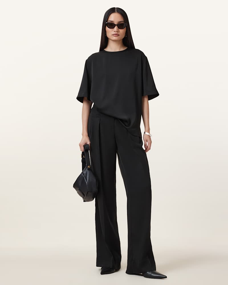 Zenni Mid Rise Wide Leg Trousers