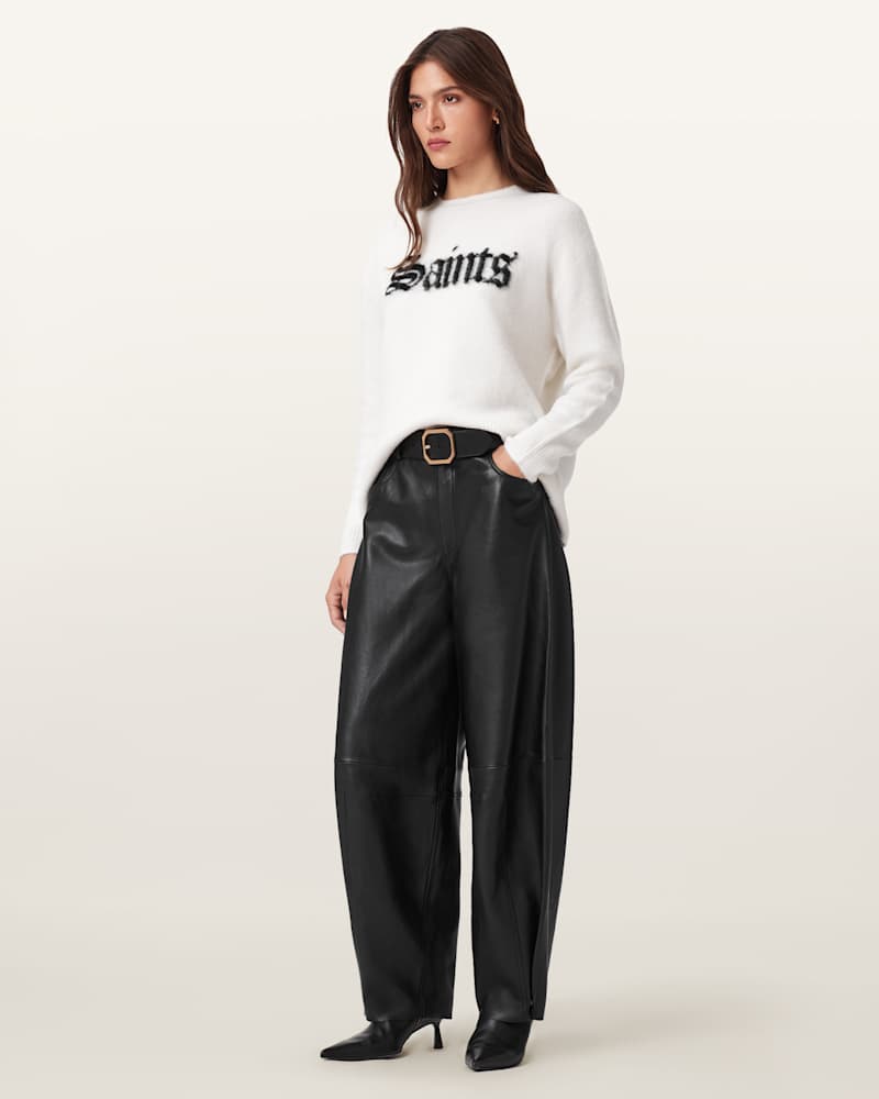 Jett Wide Leg Leather Trousers