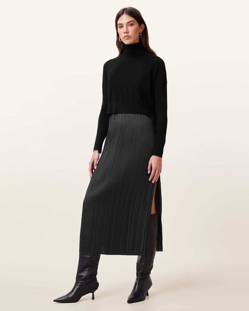 Vittoria 2-In-1 Pleated Midi Dress