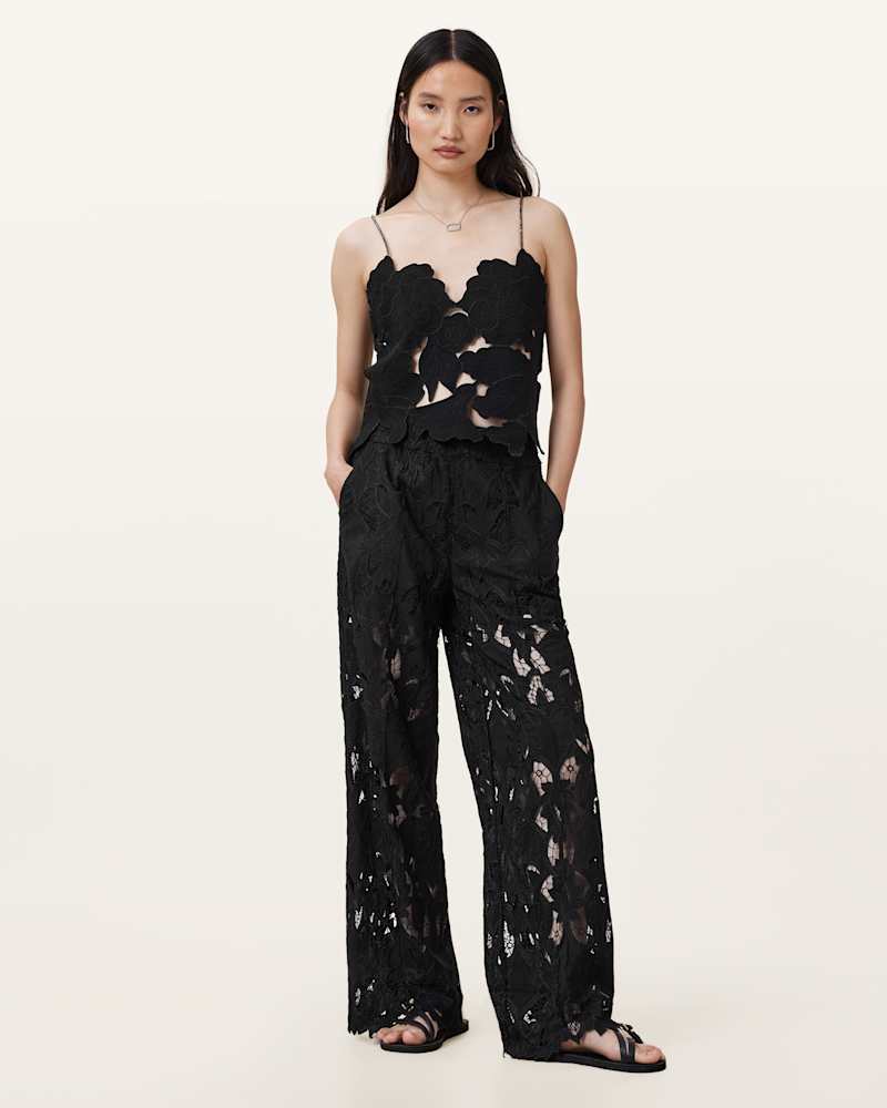 Charli Embroidered Straight Fit Trousers