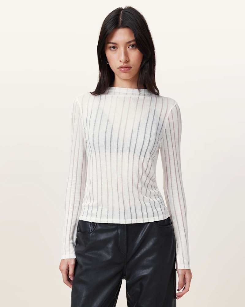 Aki Long Sleeve Funnel Neck T-Shirt