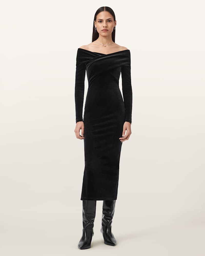 Delta Velvet Midi Dress