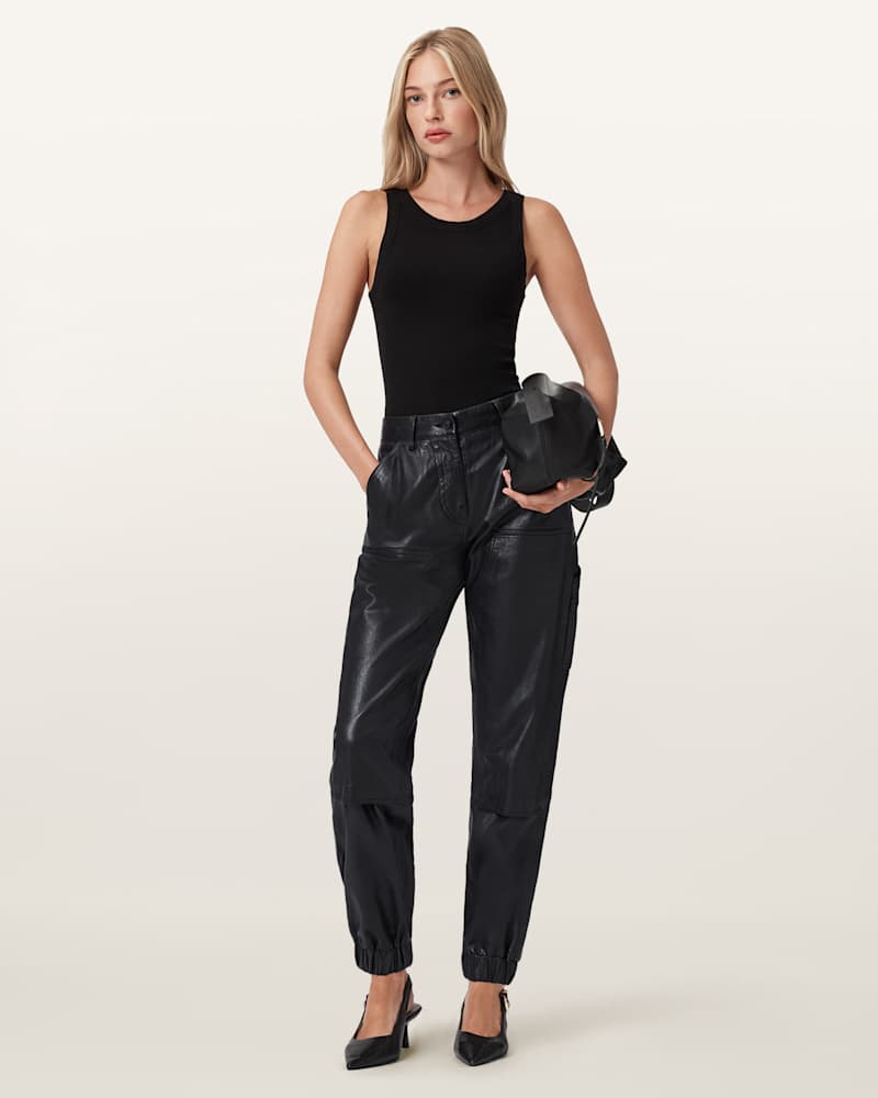 El Leather Carpenter Trousers