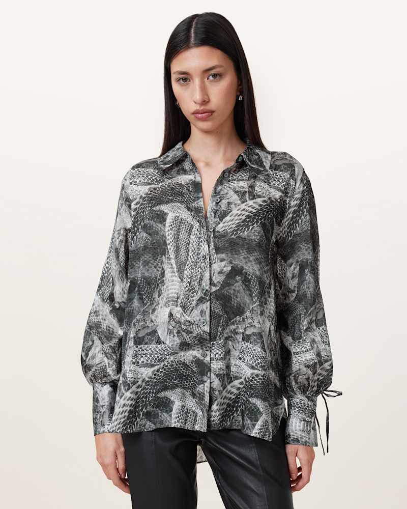 Leyla Silk Linen Blend Shirt