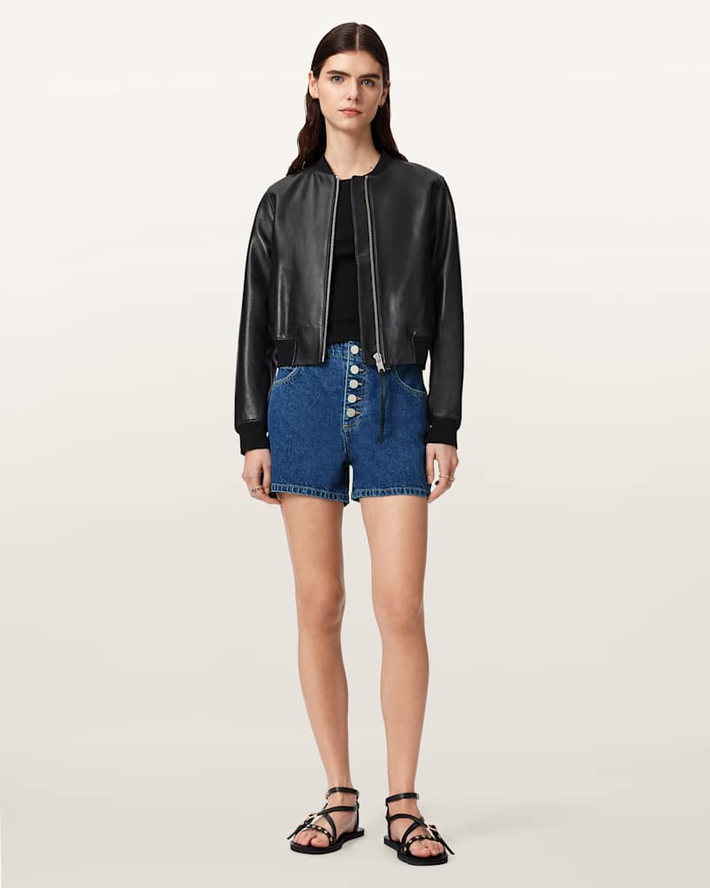 Tay Mid Rise Denim Shorts