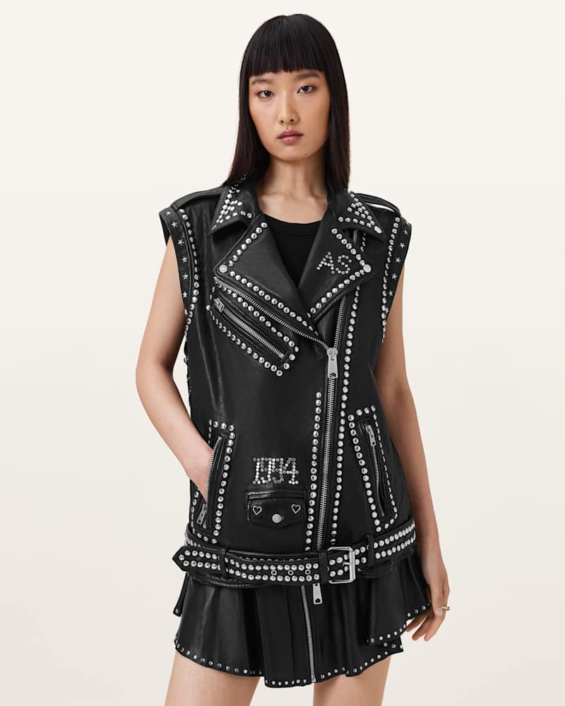 Billie 1994 Studded Leather Gilet