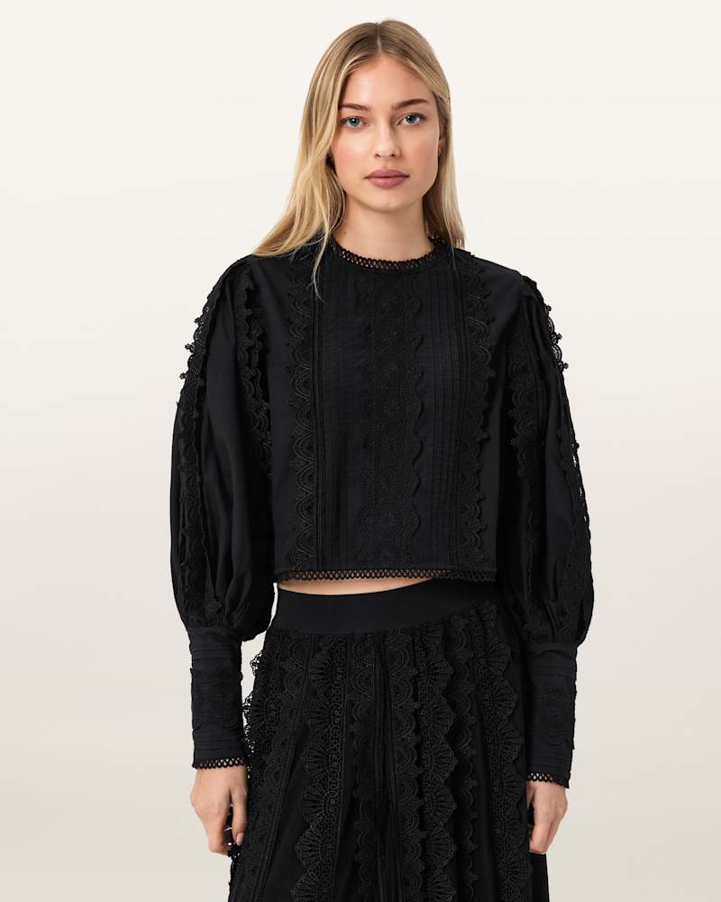 Hart Lace Embroidered Top