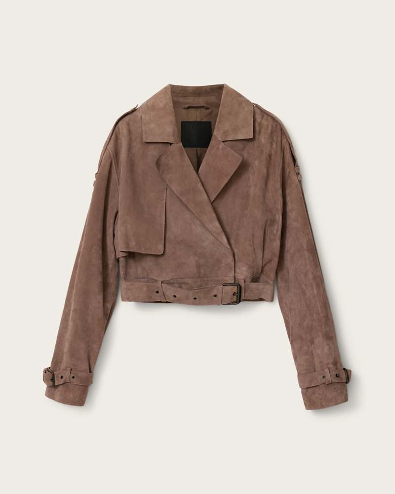 Ophelia Cropped Suede Jacket