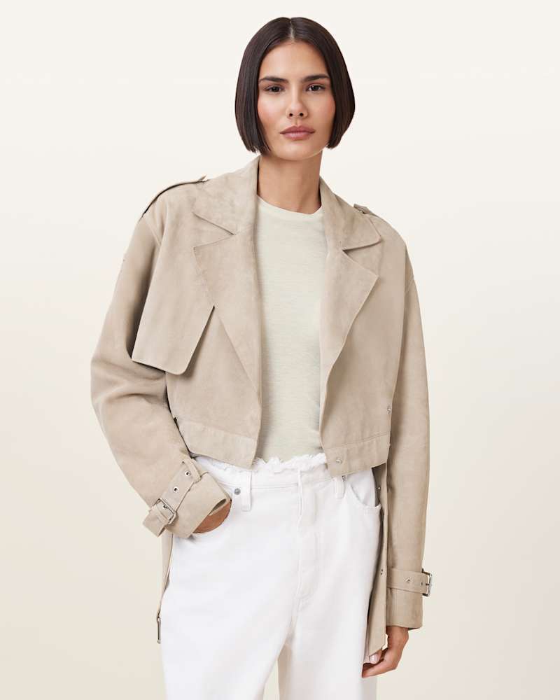 Ophelia Cropped Suede Jacket