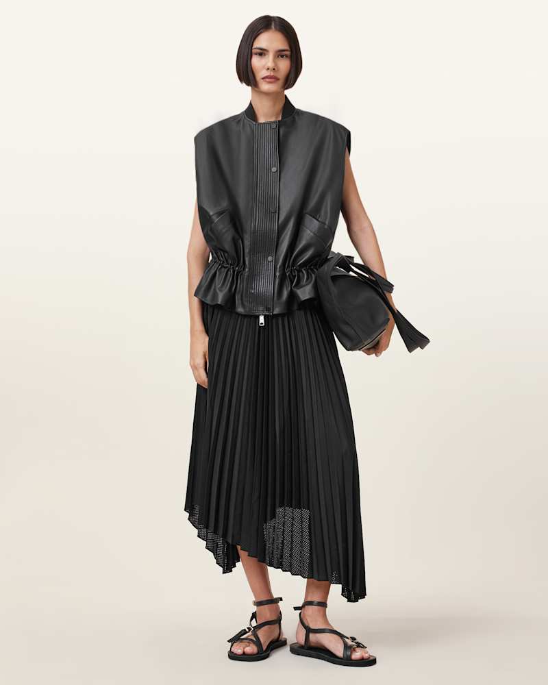 Sofi Relaxed Fit Leather Gilet