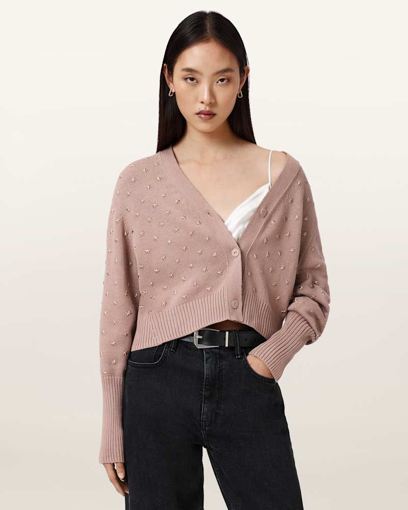 Mazzy Cropped Embellished Cardigan