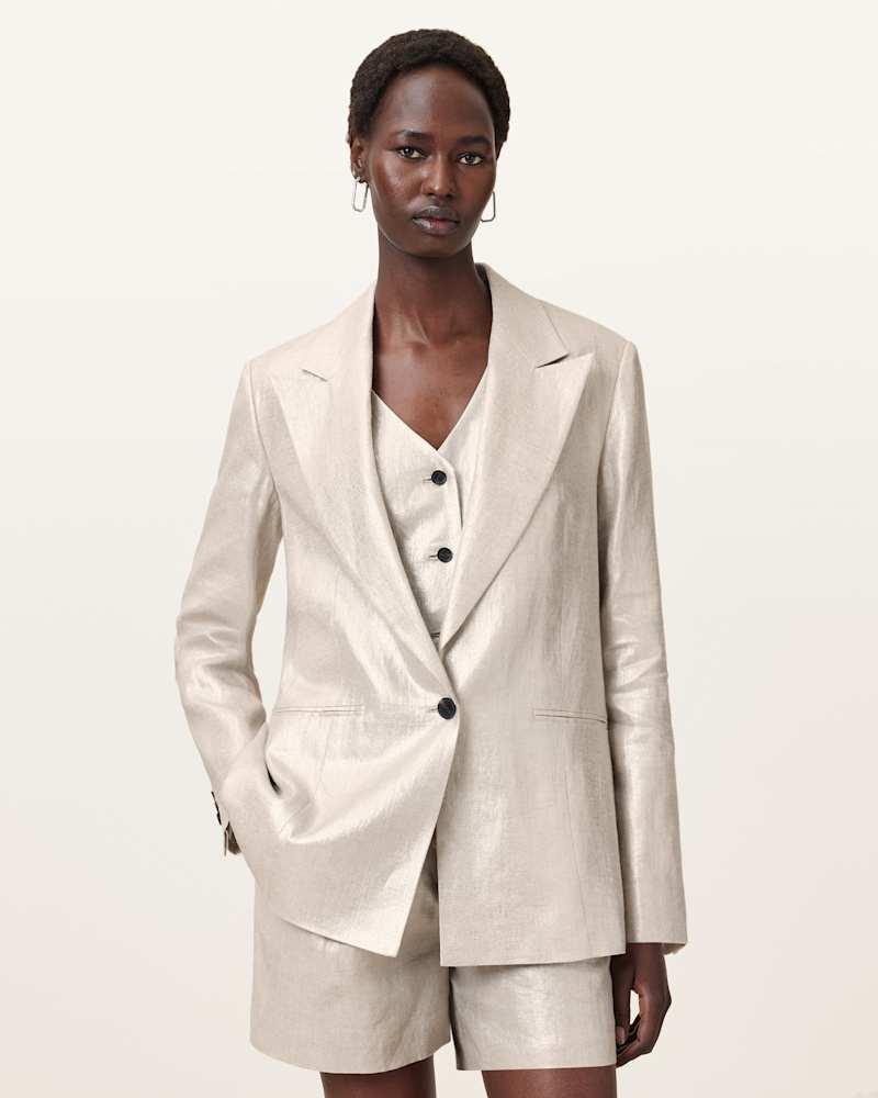 Averie Relaxed Fit Linen Blazer