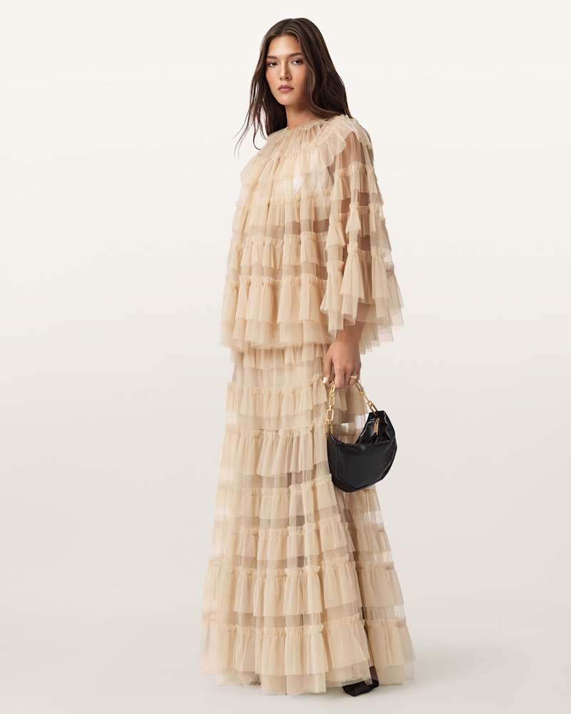 Aude Ruffle Maxi Skirt