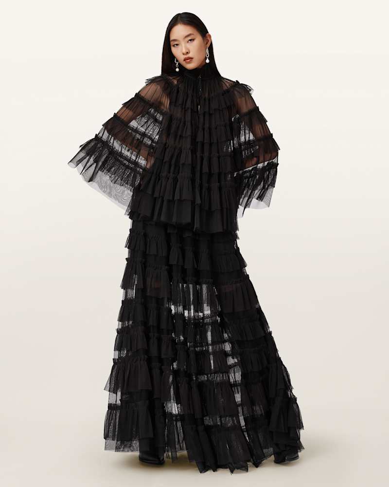 Aude Ruffle Maxi Skirt
