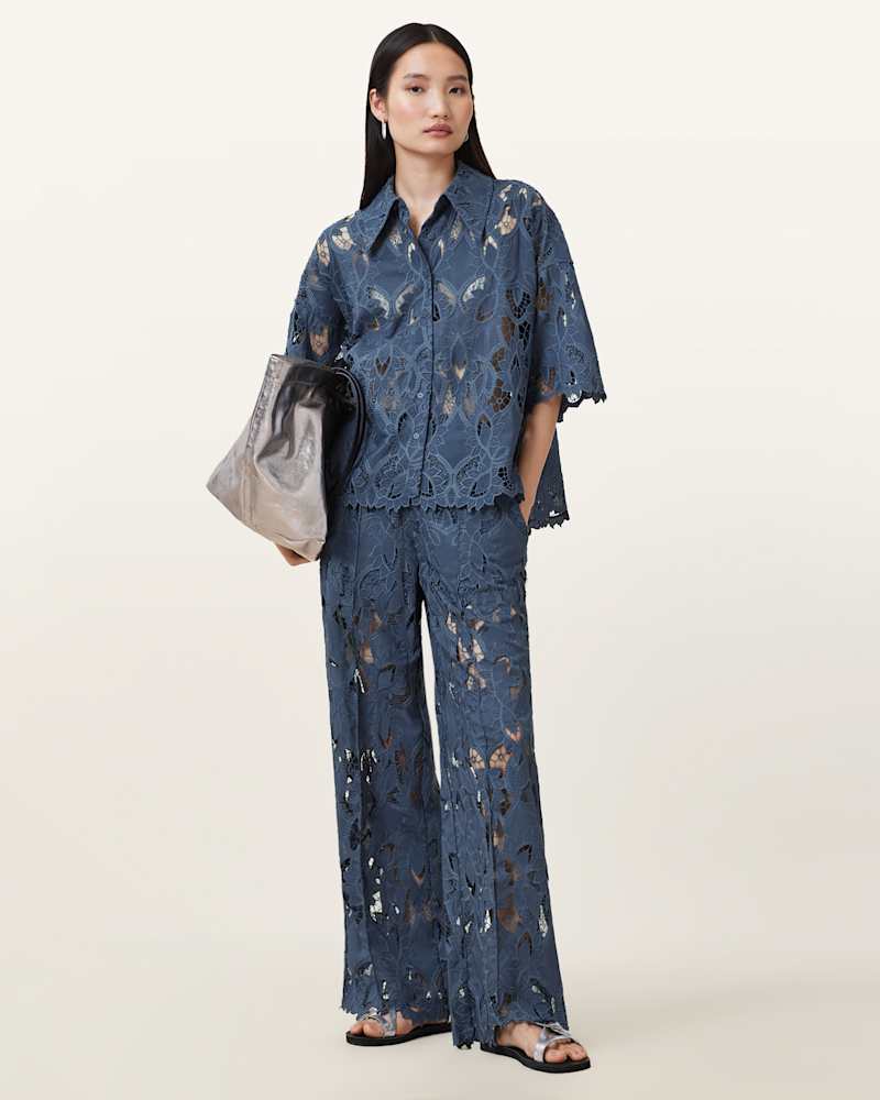 Charli Embroidered Straight Fit Trousers