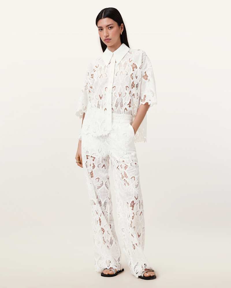 Charli Embroidered Straight Fit Trousers