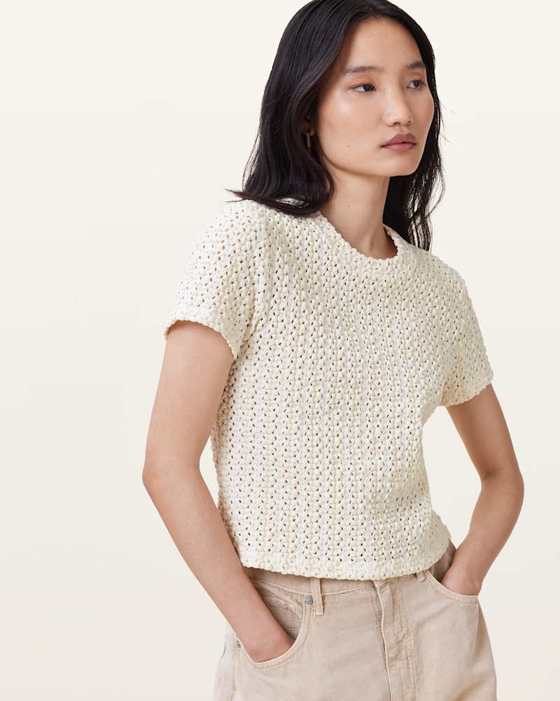 Karma Stevie Slim Fit Crochet T-Shirt