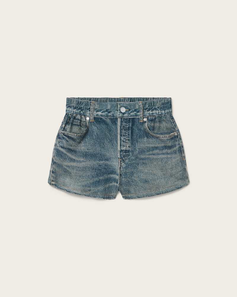 Asher Terry High Waisted Denim Illusion Shorts