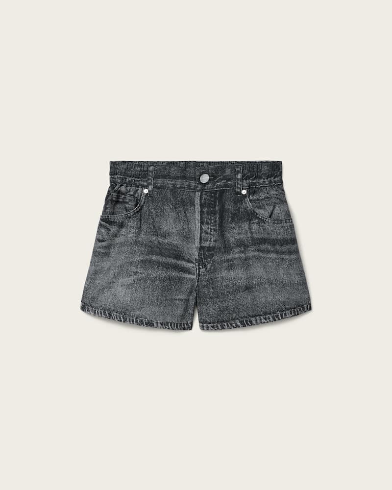 Tyler Wide Leg Illusion Of Denim Shorts