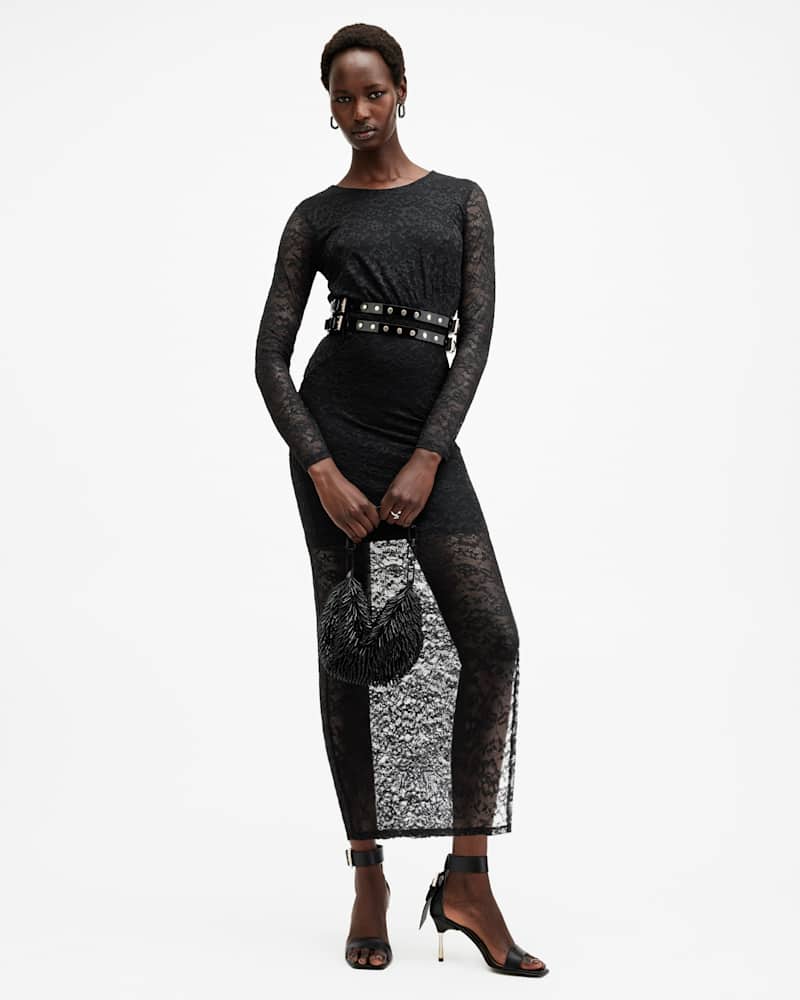 Edana Lace Bodycon Midi Dress